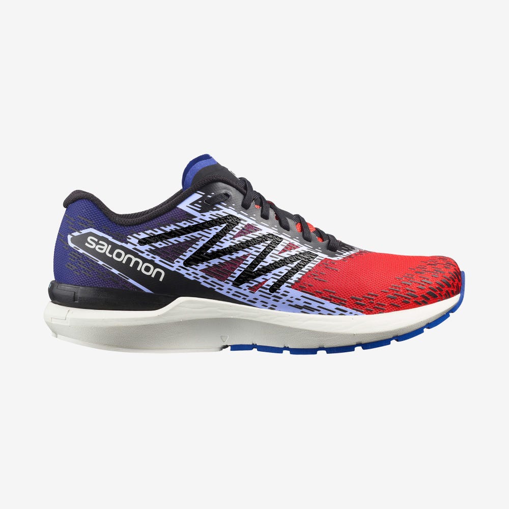 Men\'s Salomon SONIC 5 BALANCE Running Shoes Red/Blue/Black | FSCZ-92104
