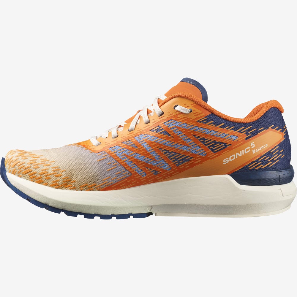 Men's Salomon SONIC 5 BALANCE Running Shoes Brown/Orange | KHEC-36709