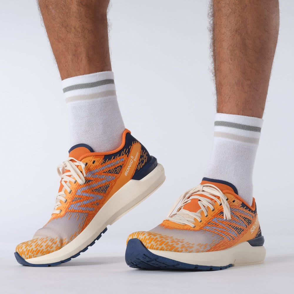 Men's Salomon SONIC 5 BALANCE Running Shoes Brown/Orange | KHEC-36709