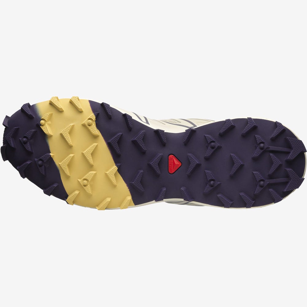 Men's Salomon SPEEDCROSS 3 Sneakers Beige/Purple | FUPT-92186
