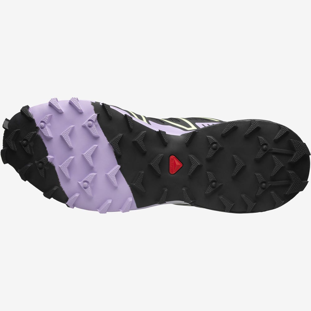 Men's Salomon SPEEDCROSS 3 Sneakers Black/Lavender/Green | NJTF-79631