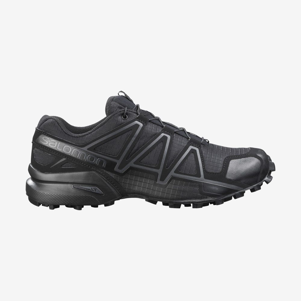 Men\'s Salomon SPEEDCROSS 4 WIDE FORCES Tactical Boots Black | IWDT-67943