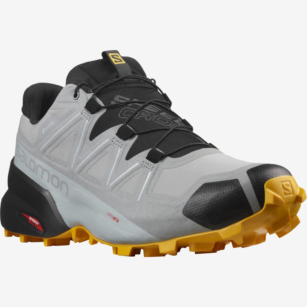 Men's Salomon SPEEDCROSS 5 GORE-TEX Trail Running Shoes Black | QIET-72381