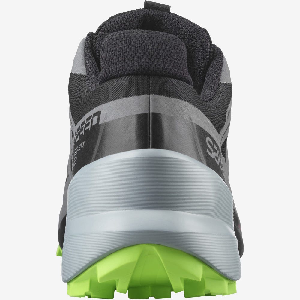 Men's Salomon SPEEDCROSS 5 GORE-TEX Trail Running Shoes Black/Green | RVBX-86534
