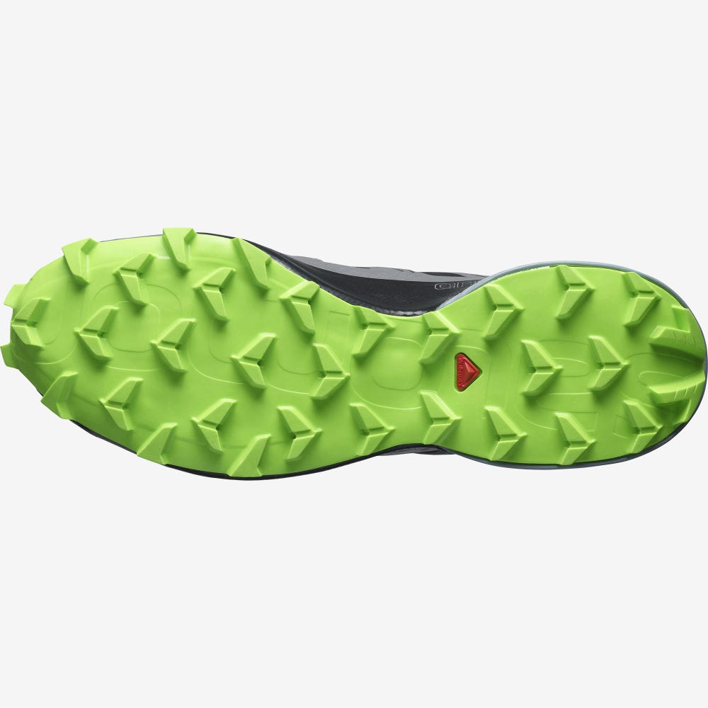 Men's Salomon SPEEDCROSS 5 GORE-TEX Trail Running Shoes Black/Green | RVBX-86534