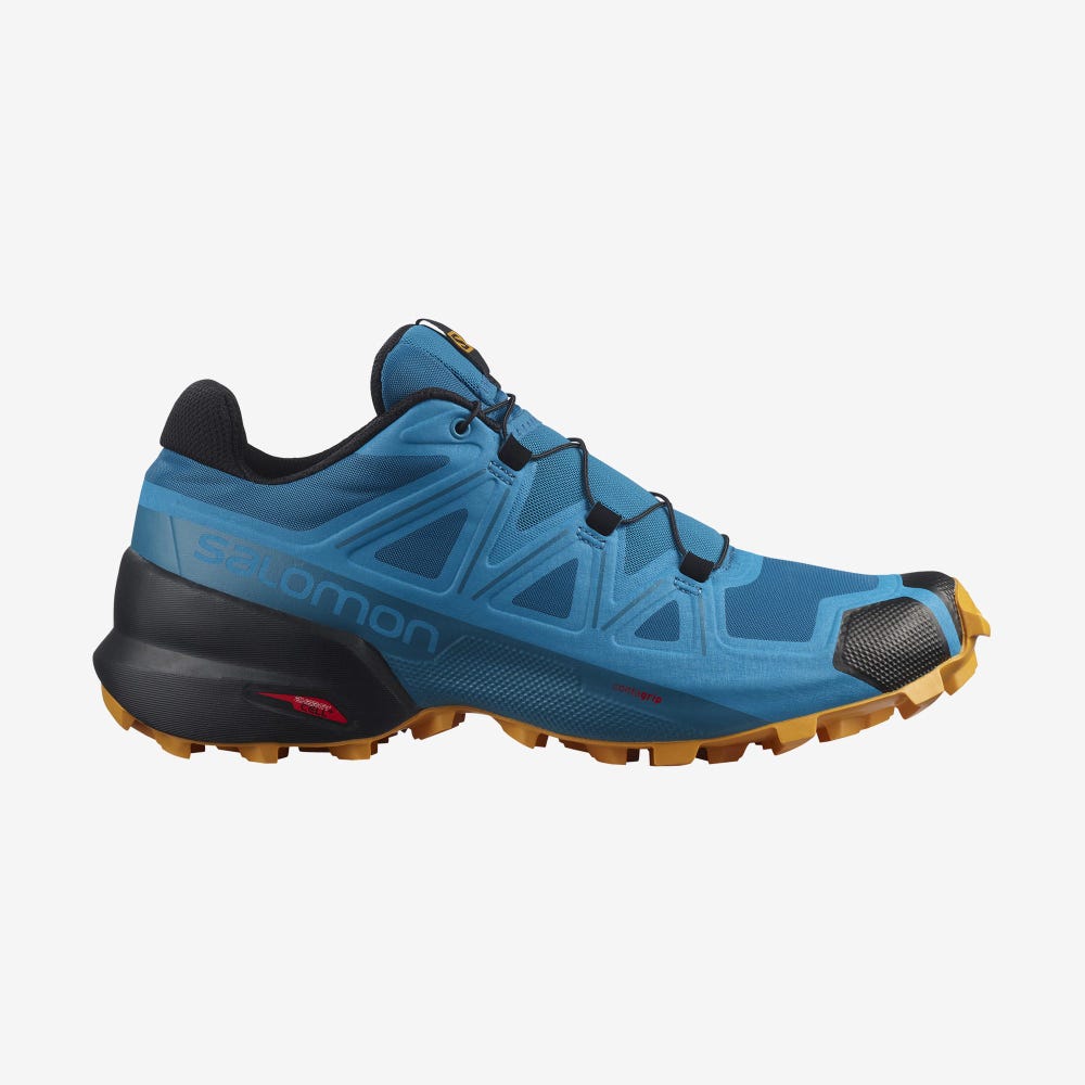 Men\'s Salomon SPEEDCROSS 5 Trail Running Shoes Blue | APVS-62890