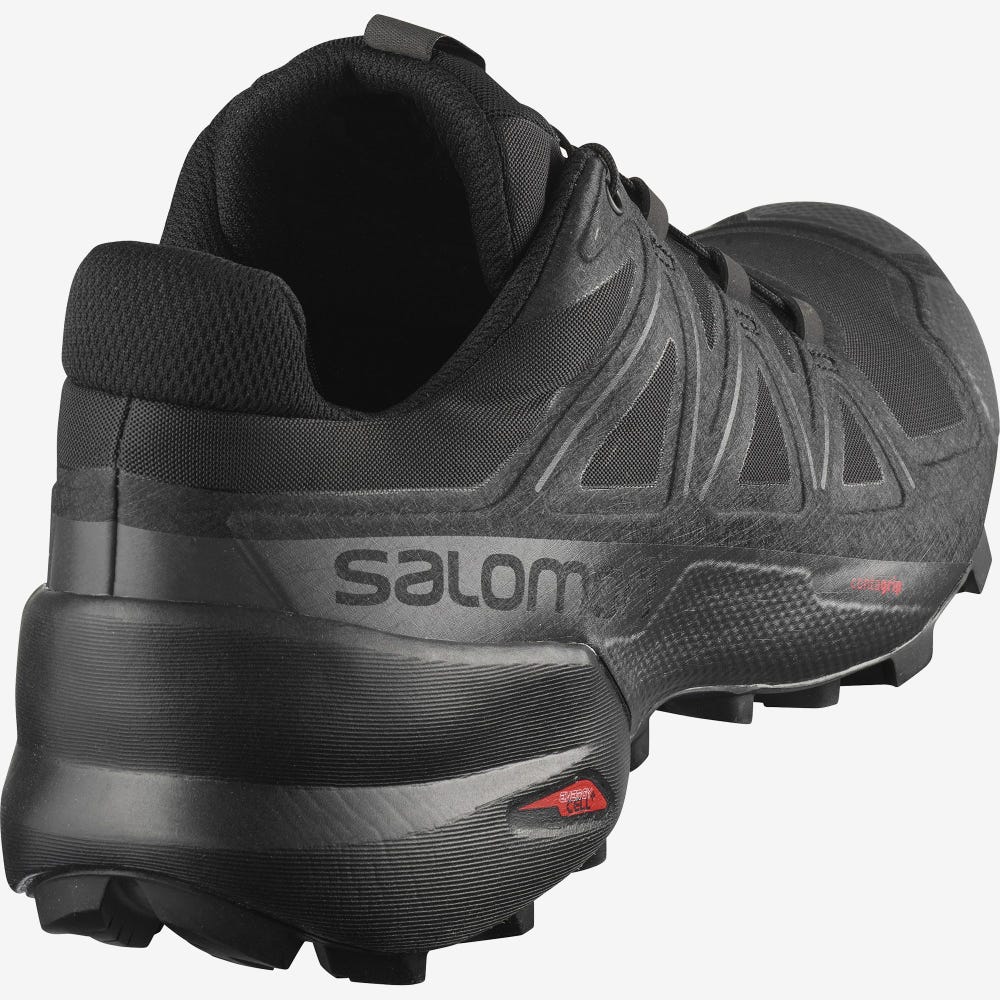 Men's Salomon SPEEDCROSS 5 Trail Running Shoes Black | HGTK-05942