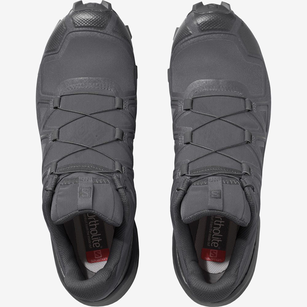 Men's Salomon SPEEDCROSS 5 Trail Running Shoes Grey/Black | SUBZ-35168