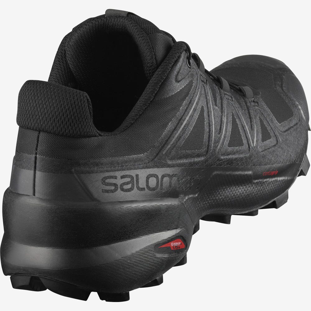 Men's Salomon SPEEDCROSS 5 WIDE Trail Running Shoes Black | VTLP-71980