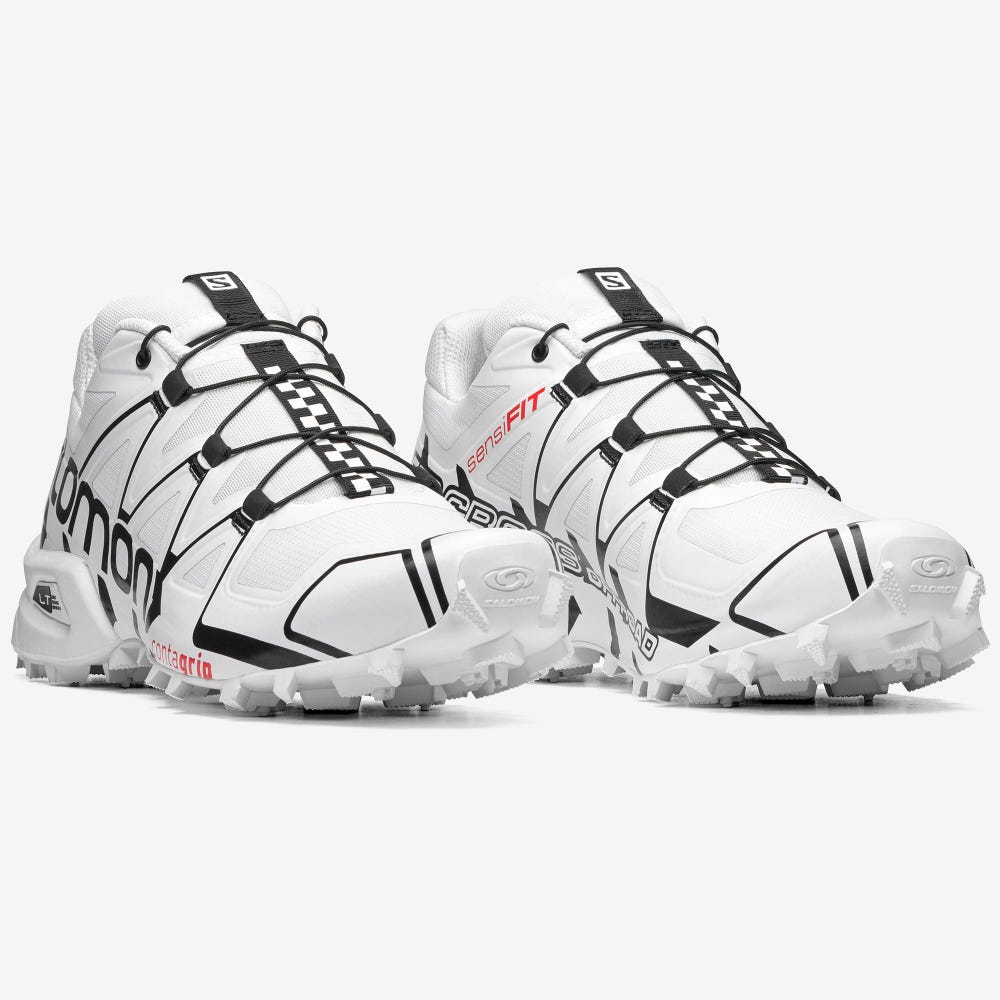 Men's Salomon SPEEDCROSS OFFROAD Sneakers White/Black/White | JEIO-53697
