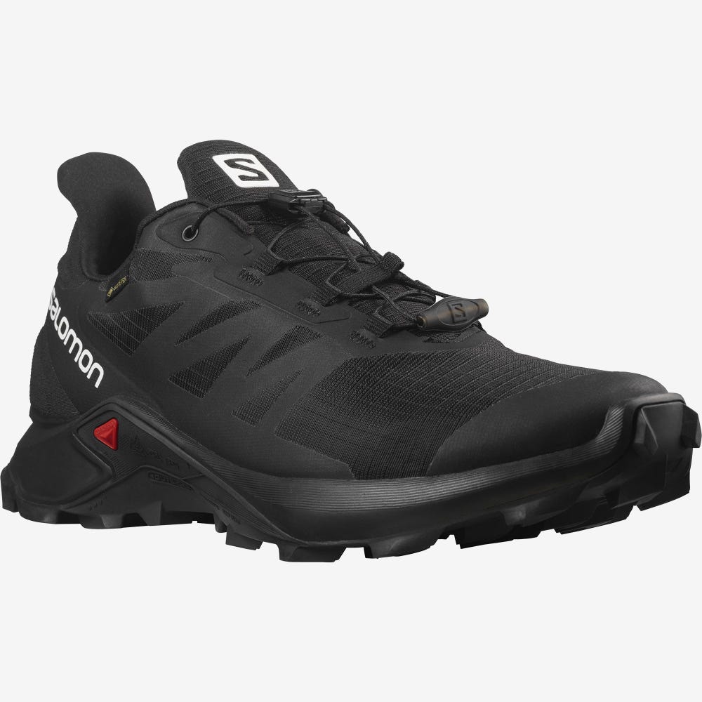 Men's Salomon SUPERCROSS 3 GORE-TEX Trail Running Shoes Black | SUTK-97683