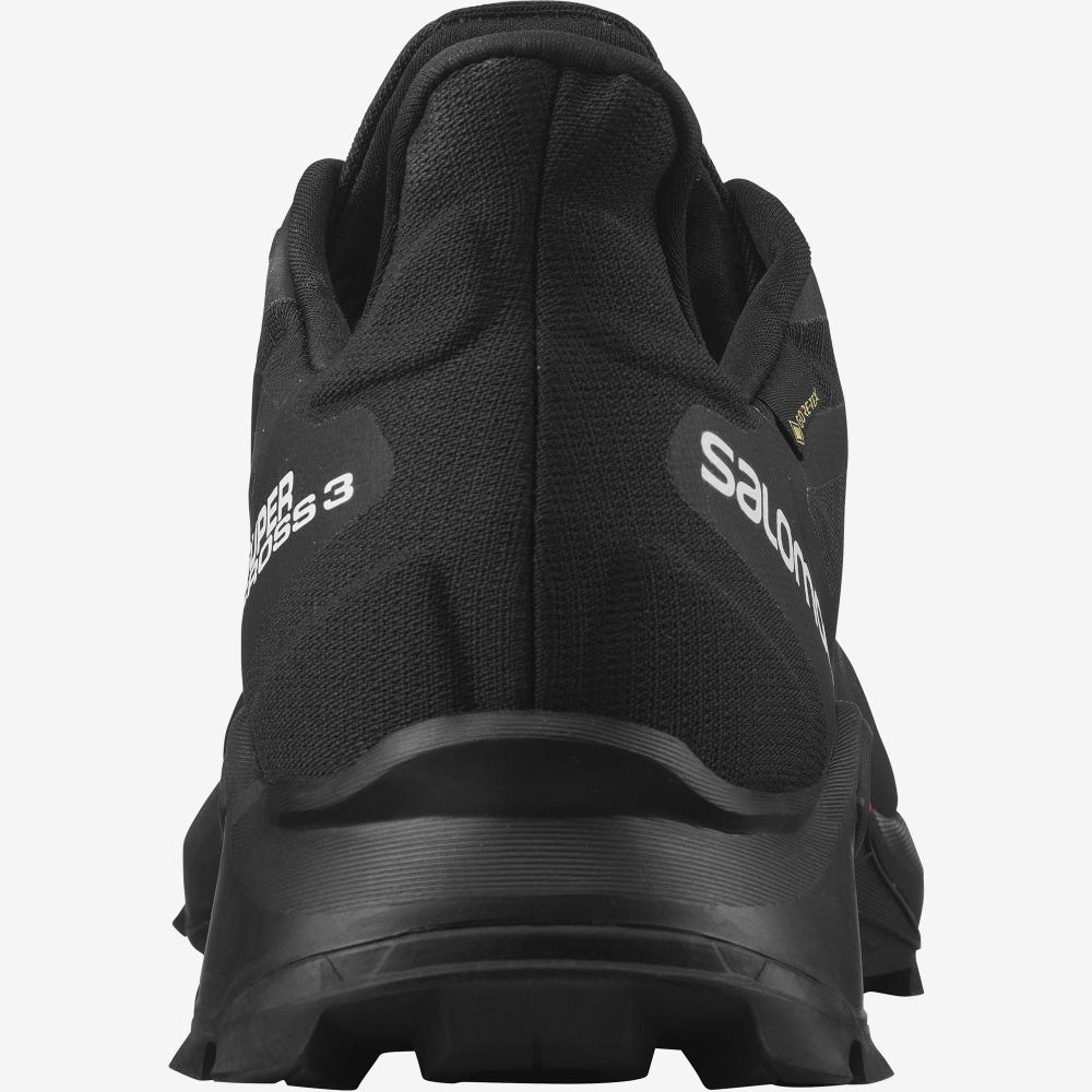 Men's Salomon SUPERCROSS 3 GORE-TEX Trail Running Shoes Black | SUTK-97683