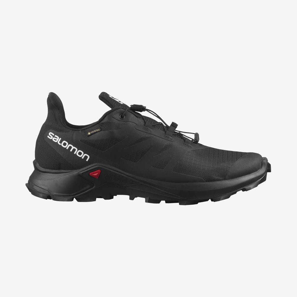 Men\'s Salomon SUPERCROSS 3 GORE-TEX Trail Running Shoes Black | SUTK-97683