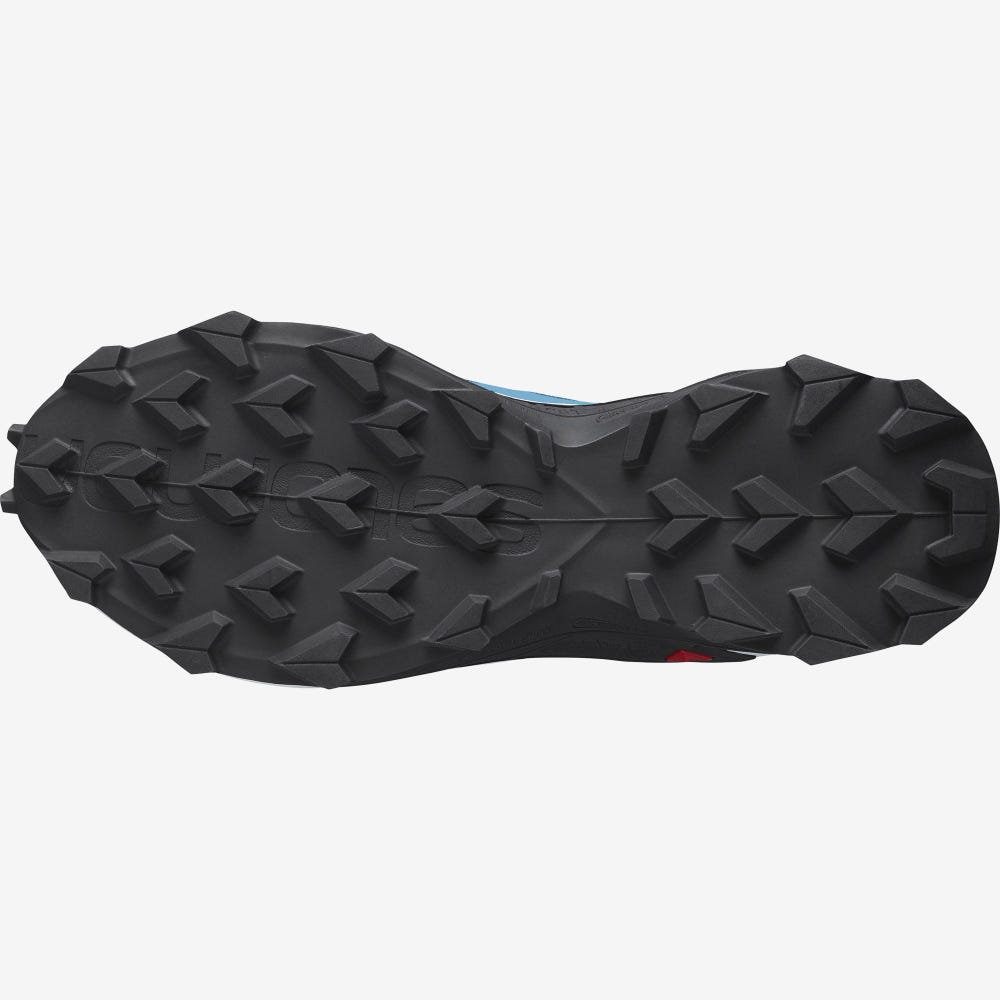 Men's Salomon SUPERCROSS 3 GORE-TEX Trail Running Shoes Blue/White | WZNS-94351
