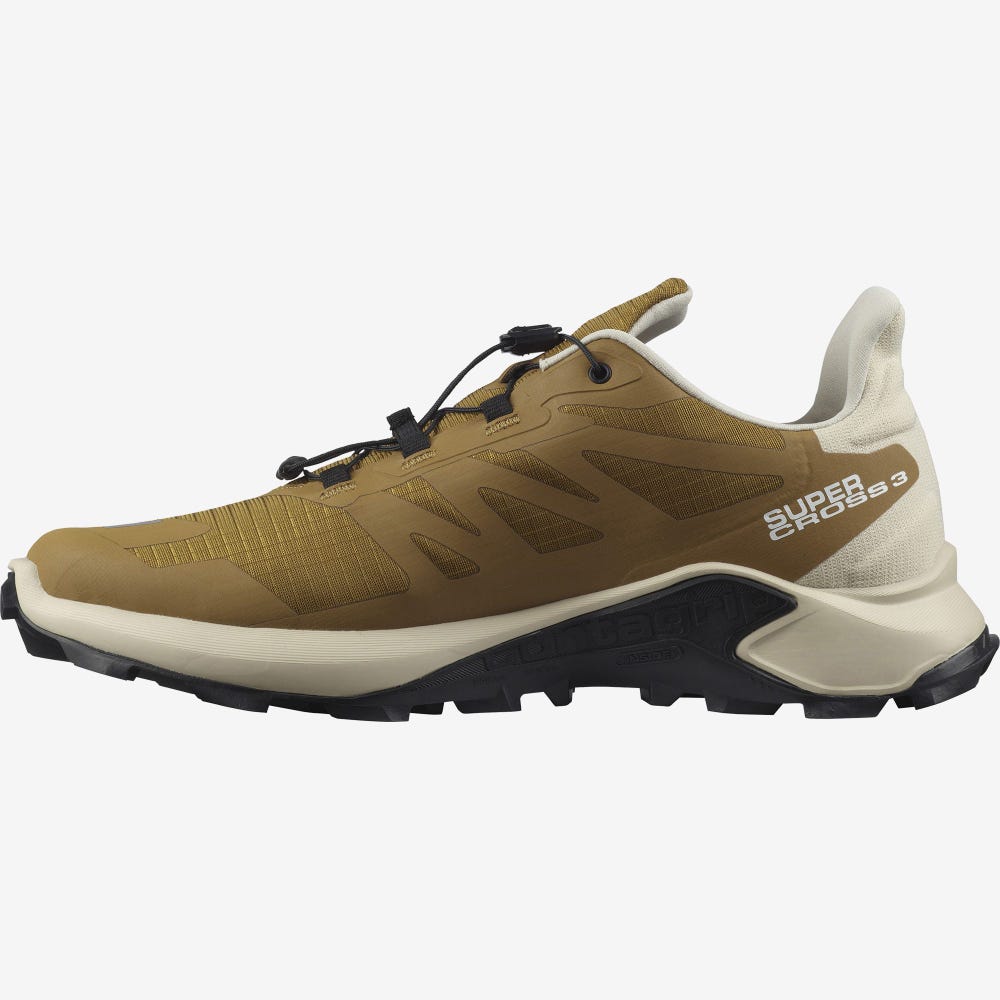 Men's Salomon SUPERCROSS 3 Trail Running Shoes Brown | XCRT-84120