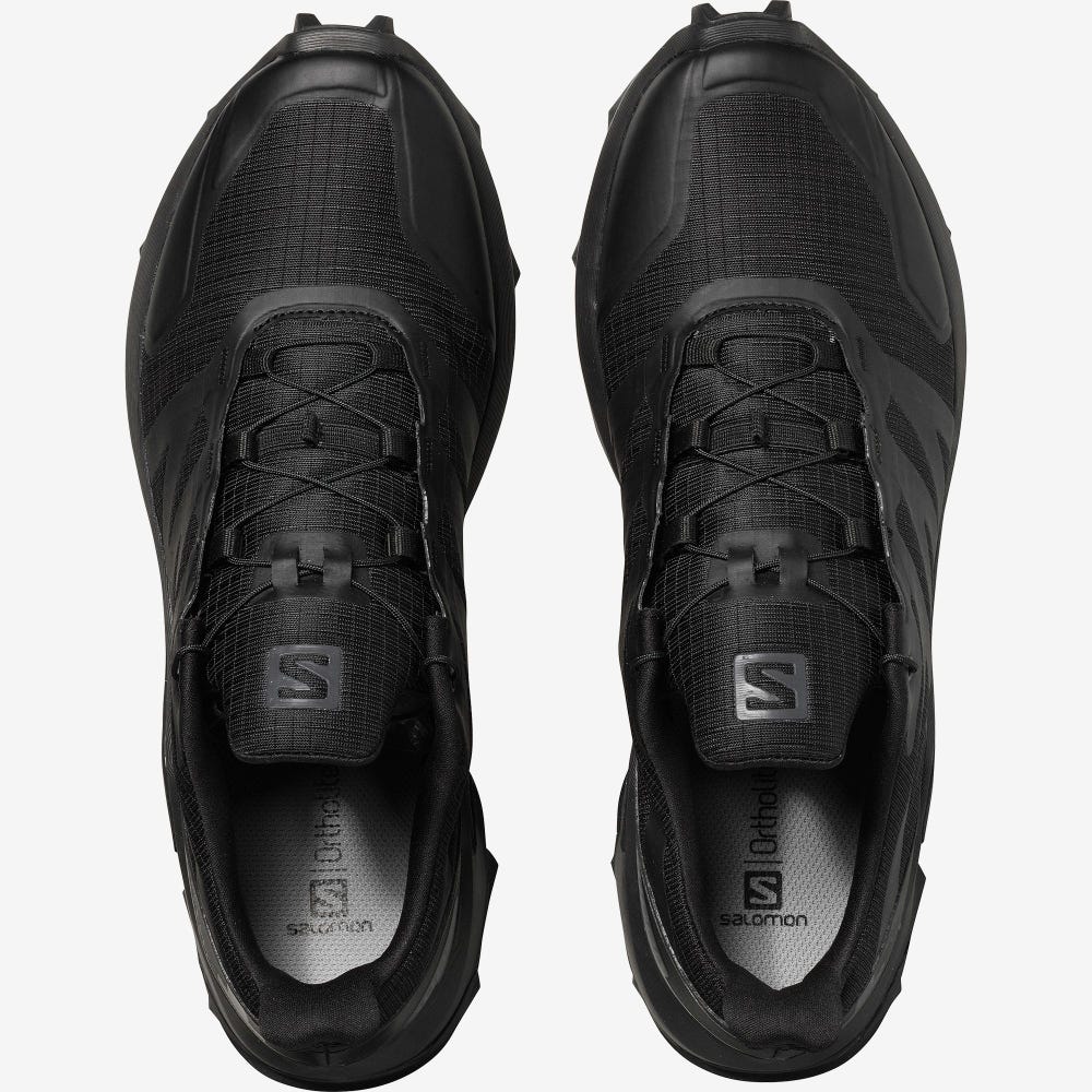 Men's Salomon SUPERCROSS Trail Running Shoes Black | NDVR-37615