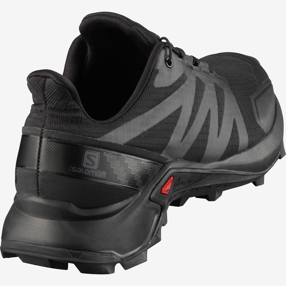 Men's Salomon SUPERCROSS Trail Running Shoes Black | NDVR-37615