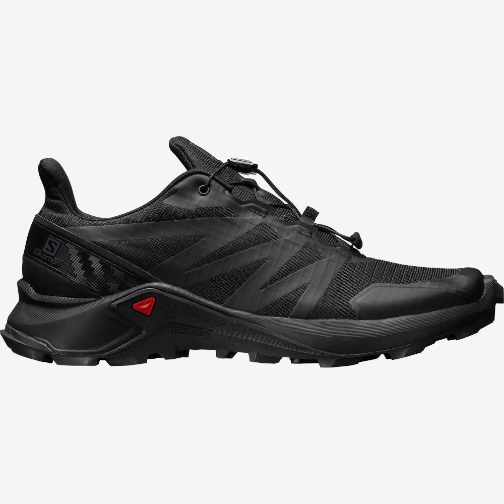 Men's Salomon SUPERCROSS Trail Running Shoes Black | NDVR-37615