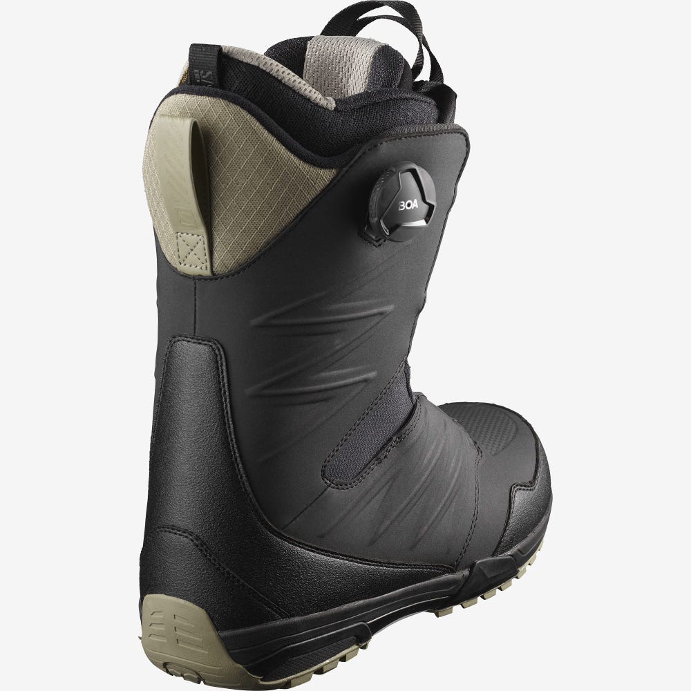 Men's Salomon SYNAPSE FOCUS BOA Snowboard Boots Black | TFZH-67259