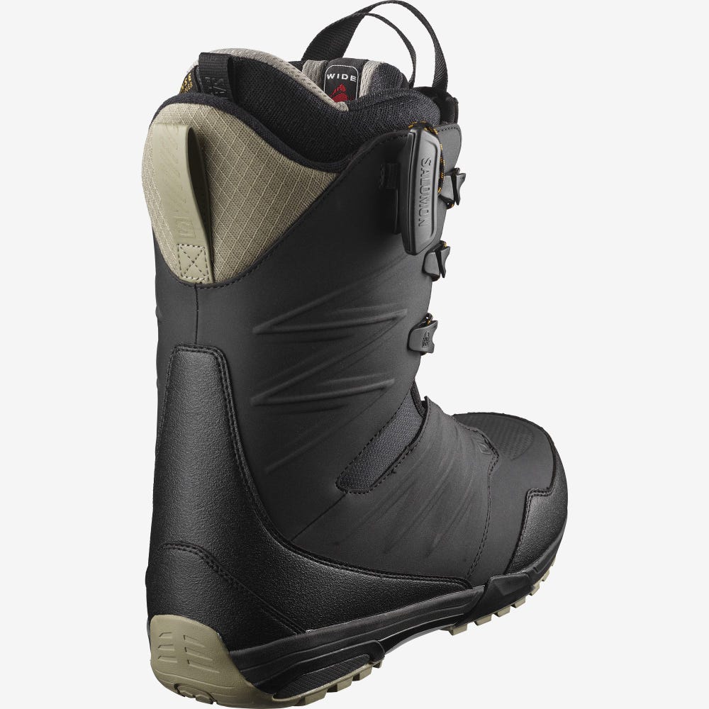 Men's Salomon SYNAPSE WIDE Snowboard Boots Black | UZXV-65473
