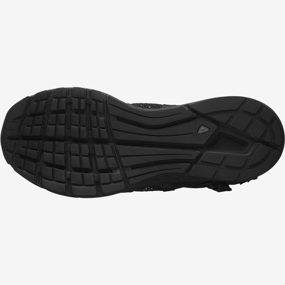 Men's Salomon TECHSONIC LEATHER ADVANCED Sneakers Black | DWMO-27361