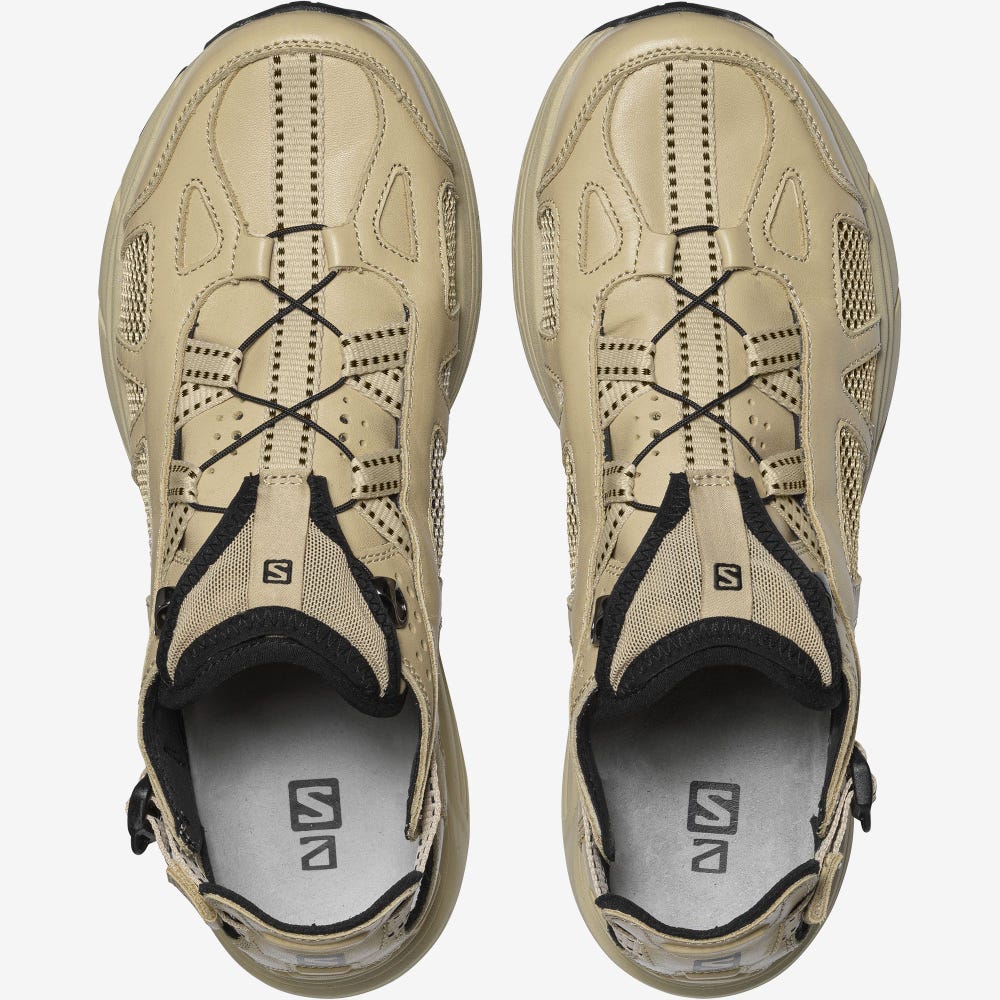 Men's Salomon TECHSONIC LEATHER ADVANCED Sneakers Light Brown | NWTD-17836