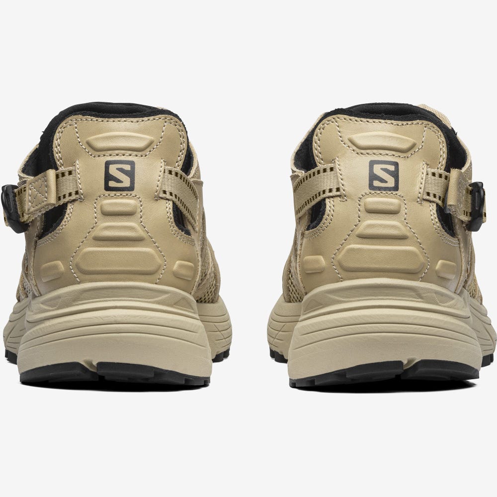Men's Salomon TECHSONIC LEATHER ADVANCED Sneakers Light Brown | NWTD-17836
