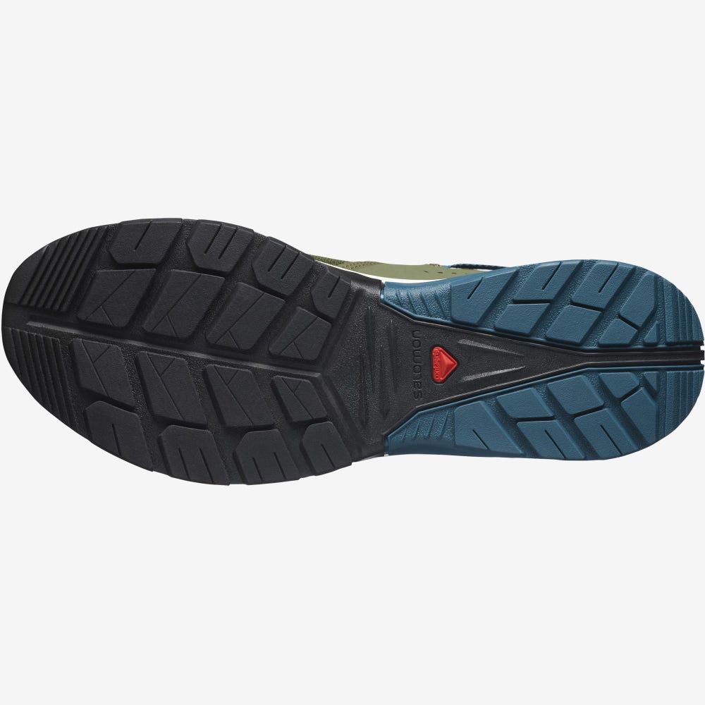 Men's Salomon TECH AMPHIB 4 Sandals Olive/Blue | TSEQ-13857
