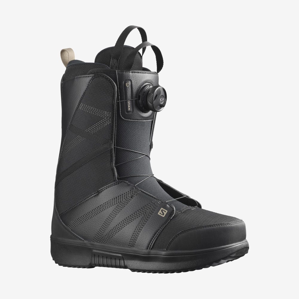 Men\'s Salomon TITAN BOA Snowboard Boots Black | BXGZ-68920
