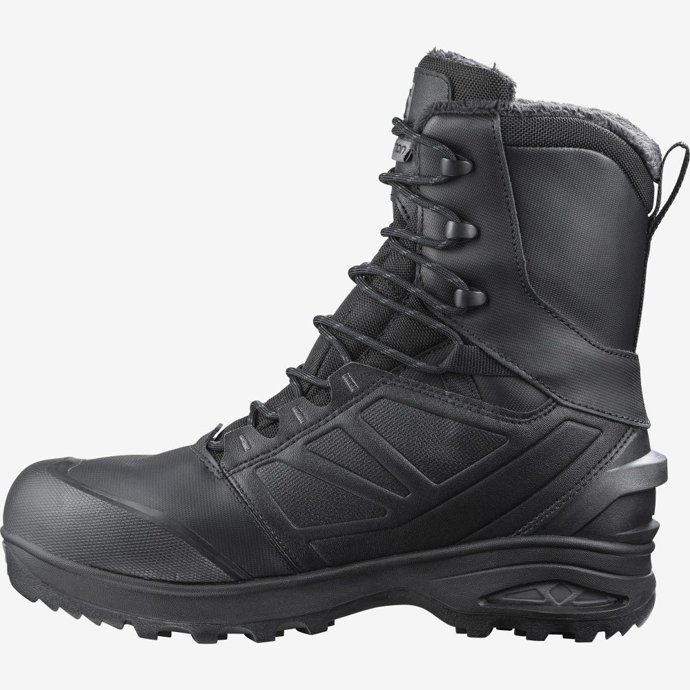 Men's Salomon TOUNDRA FORCES CLIMASALOMON™ WATERPROOF Tactical Boots Black | EBMV-57862