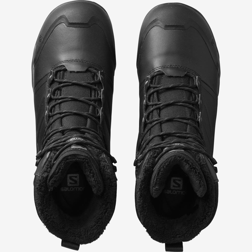 Men's Salomon TOUNDRA PRO CLIMASALOMON™ WATERPROOF Winter Boots Black | NAXH-72930