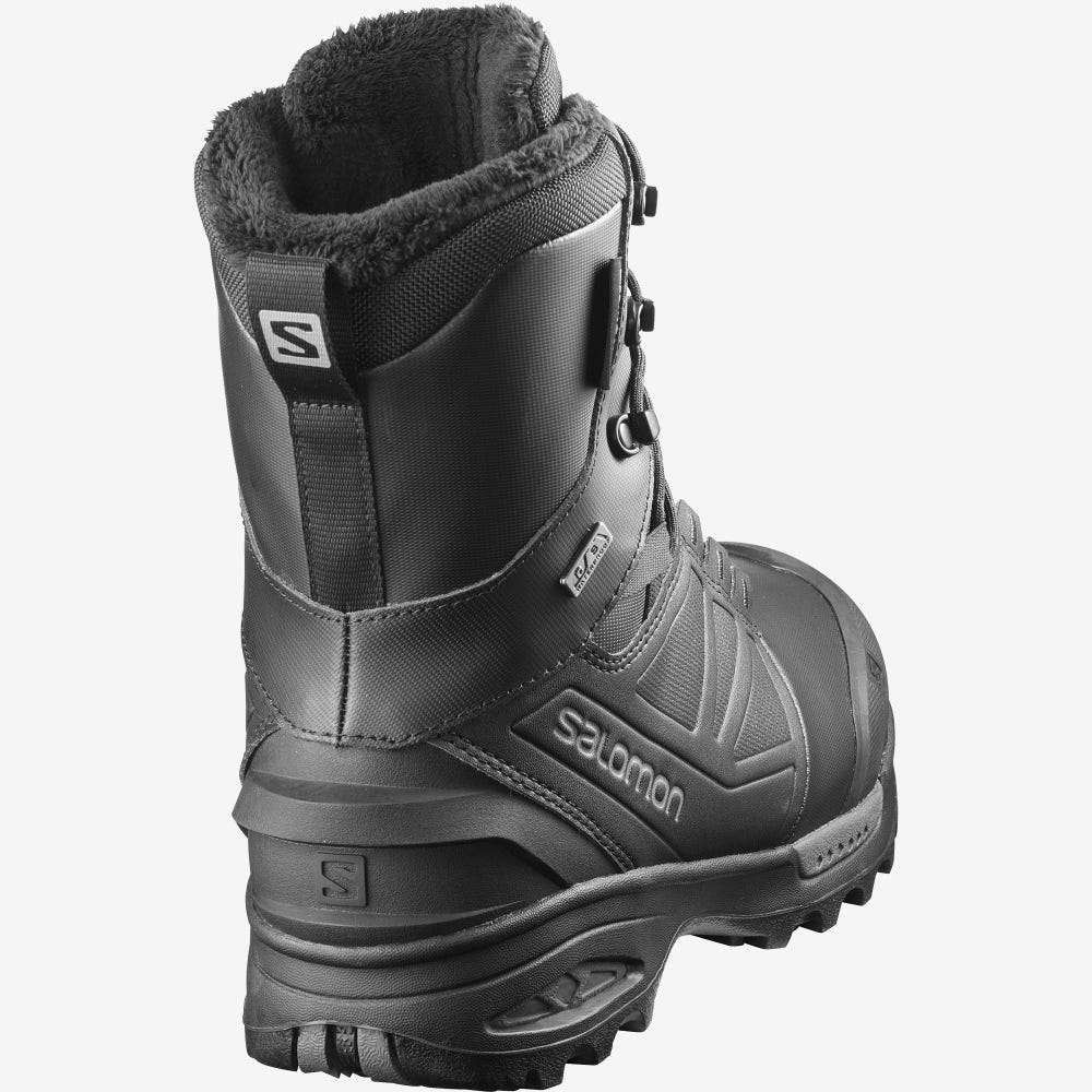 Men's Salomon TOUNDRA PRO CLIMASALOMON™ WATERPROOF Winter Boots Black | NAXH-72930