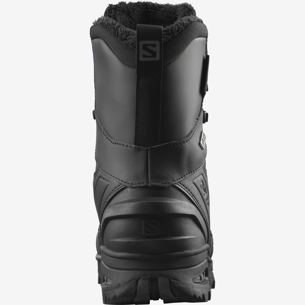 Men's Salomon TOUNDRA PRO CLIMASALOMON™ WATERPROOF Winter Boots Black | NAXH-72930