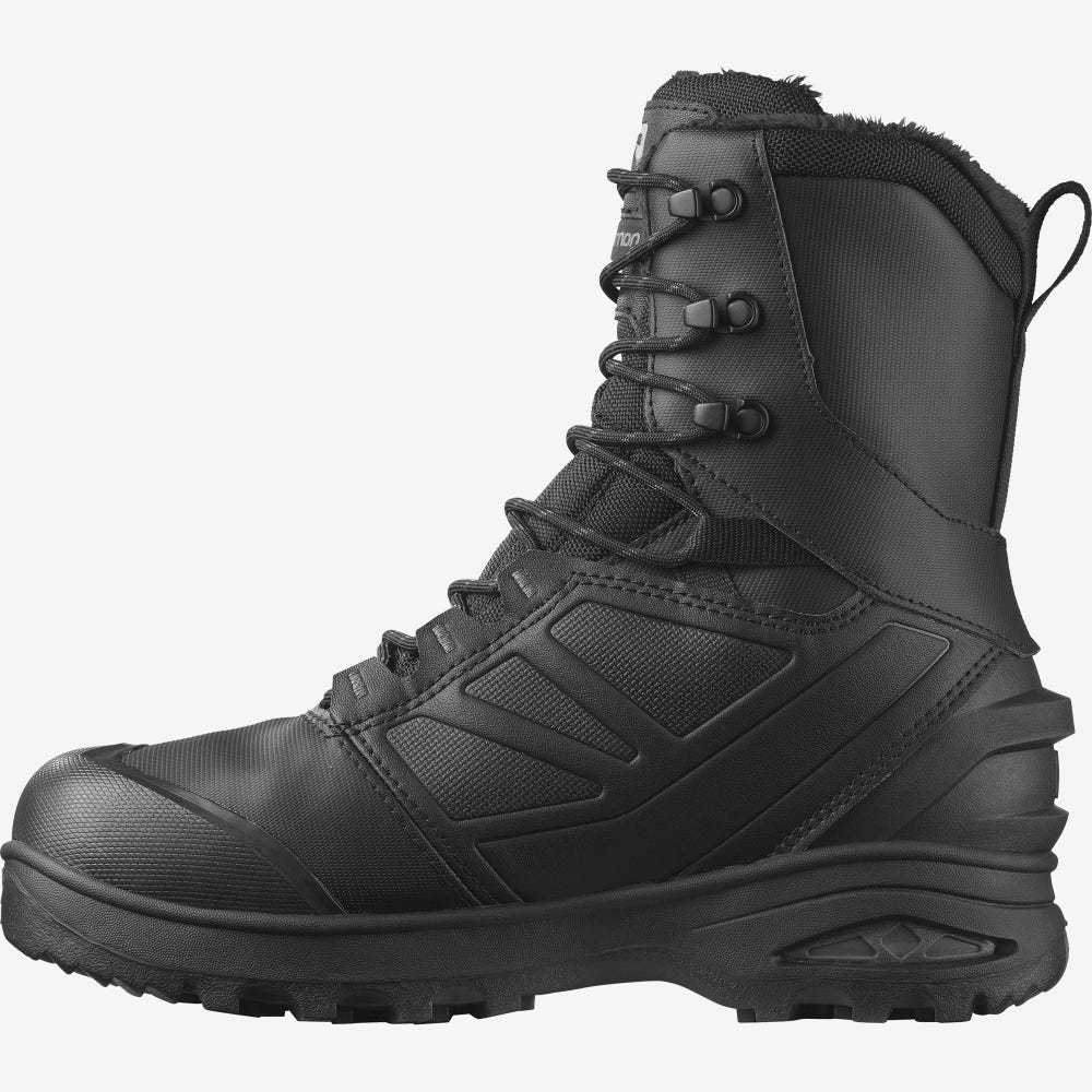 Men's Salomon TOUNDRA PRO CLIMASALOMON™ WATERPROOF Winter Boots Black | NAXH-72930