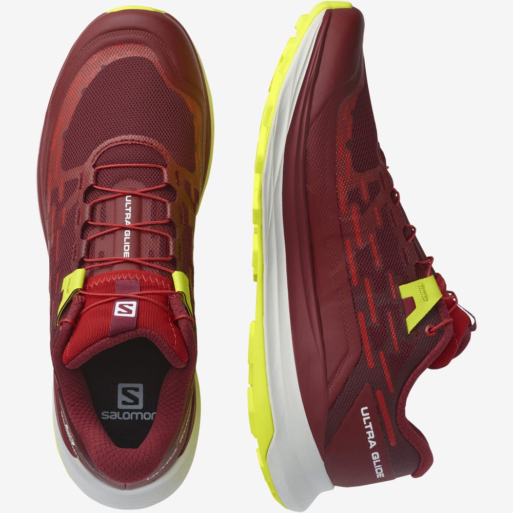 Men's Salomon ULTRA GLIDE Trail Running Shoes Red | CMJX-47123