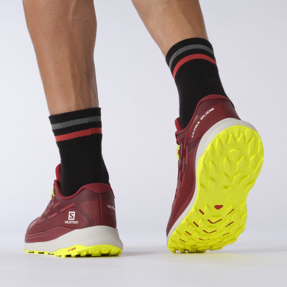 Men's Salomon ULTRA GLIDE Trail Running Shoes Red | CMJX-47123