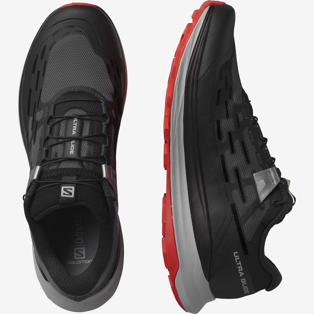 Men's Salomon ULTRA GLIDE Trail Running Shoes Black | FZCX-56973