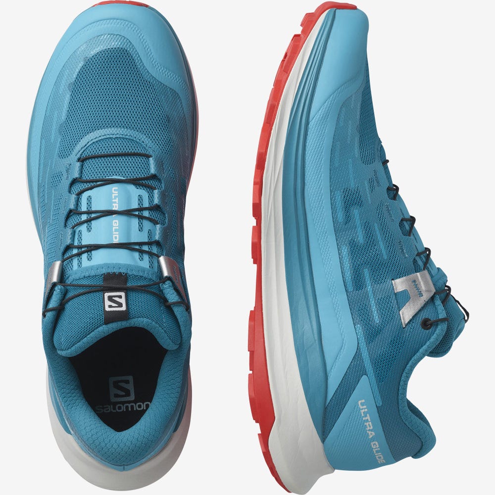 Men's Salomon ULTRA GLIDE Trail Running Shoes Blue | OZCE-38645