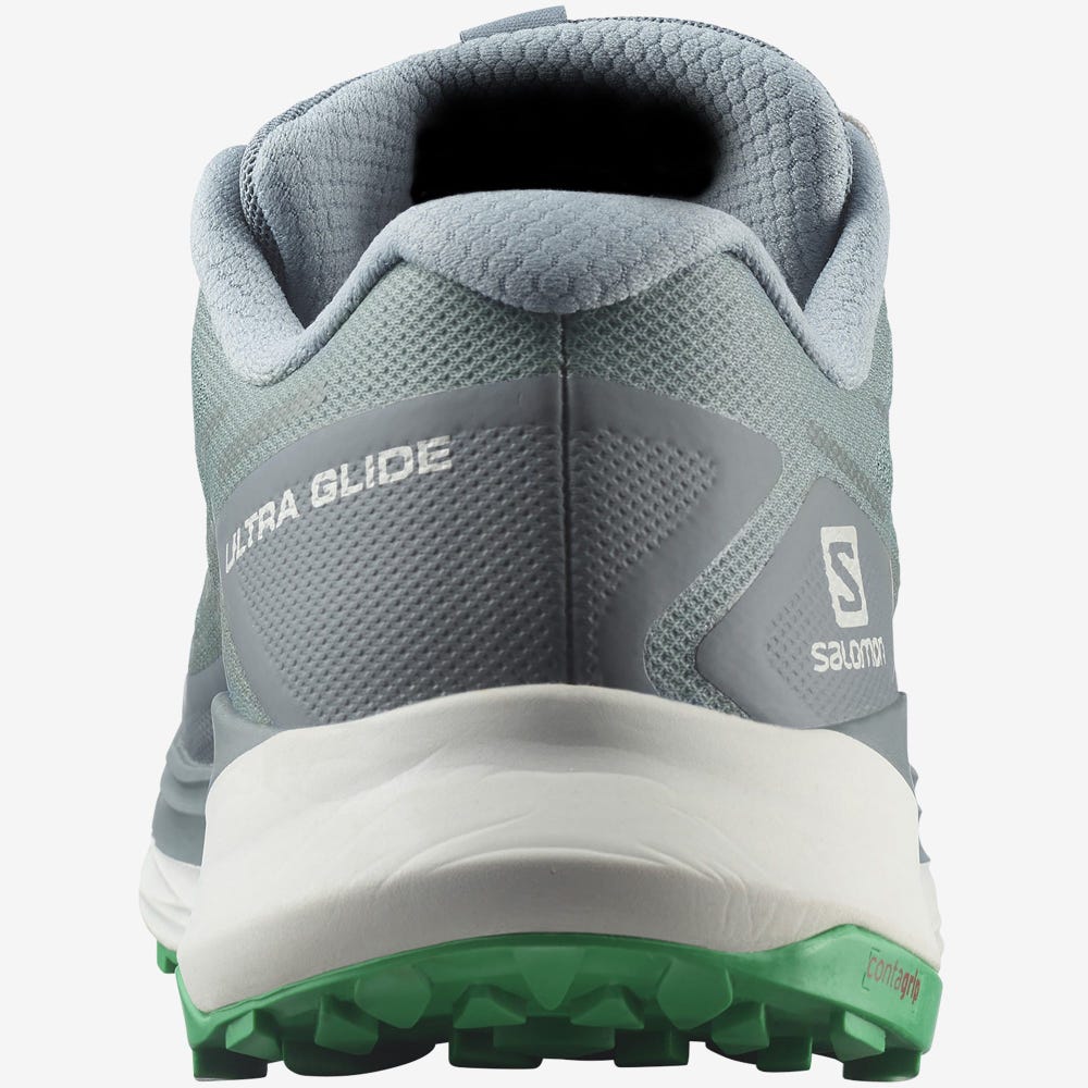 Men's Salomon ULTRA GLIDE Trail Running Shoes Blue/Light Green | VNHS-79435