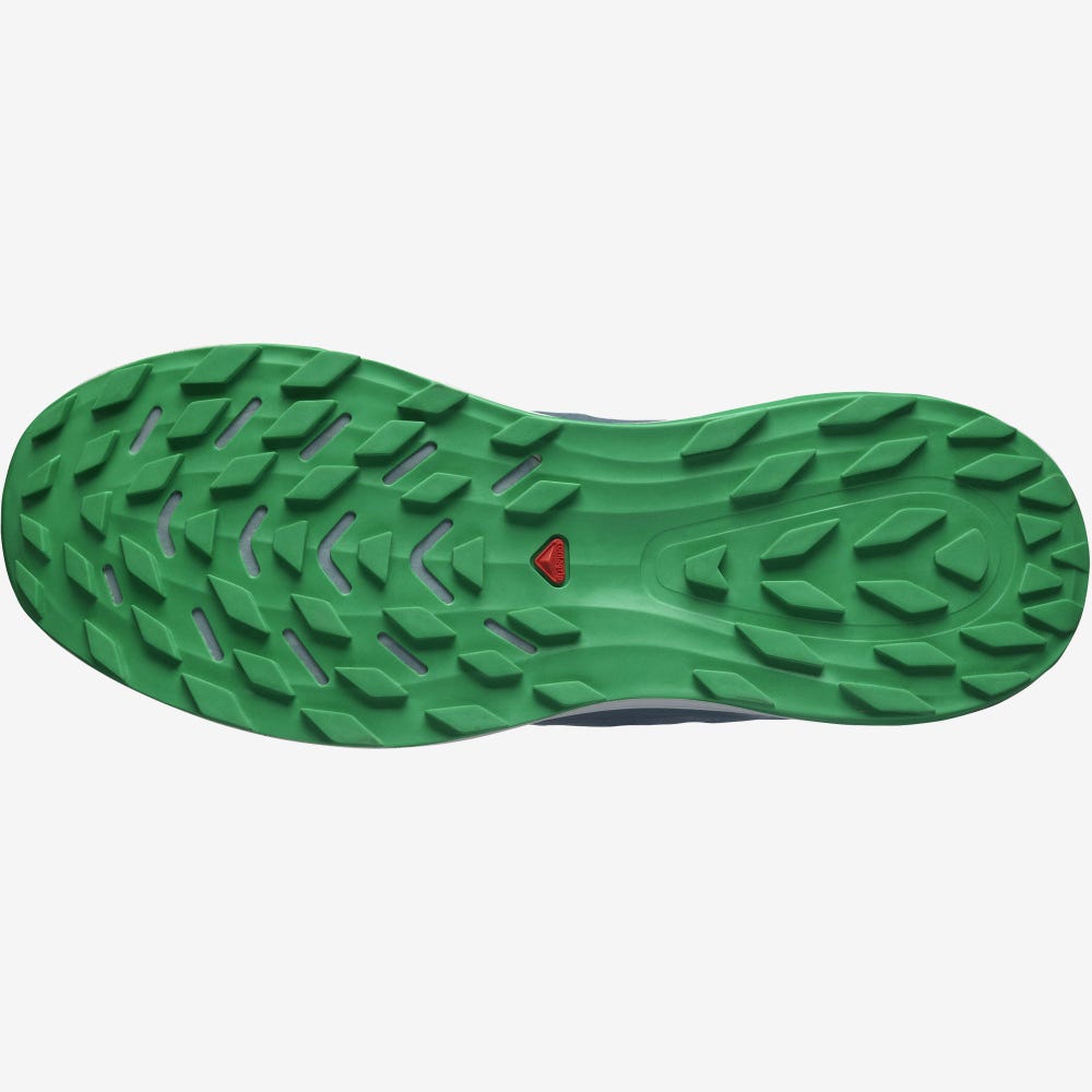 Men's Salomon ULTRA GLIDE Trail Running Shoes Blue/Light Green | VNHS-79435