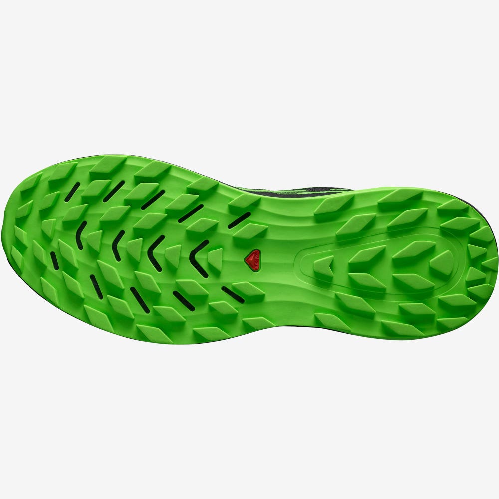 Men's Salomon ULTRA GLIDE Trail Running Shoes Black/Green/Black | XJDA-26038