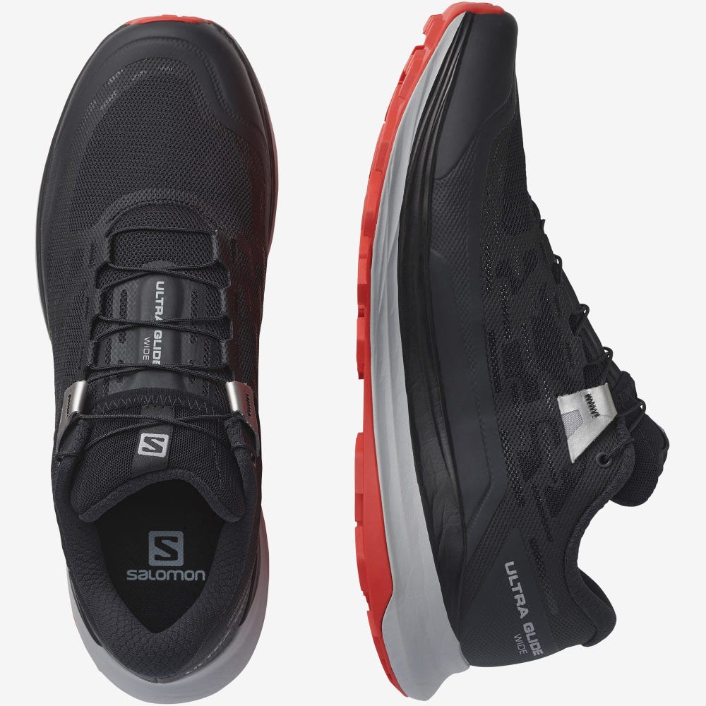 Men's Salomon ULTRA GLIDE WIDE Trail Running Shoes Black | SFOG-26409