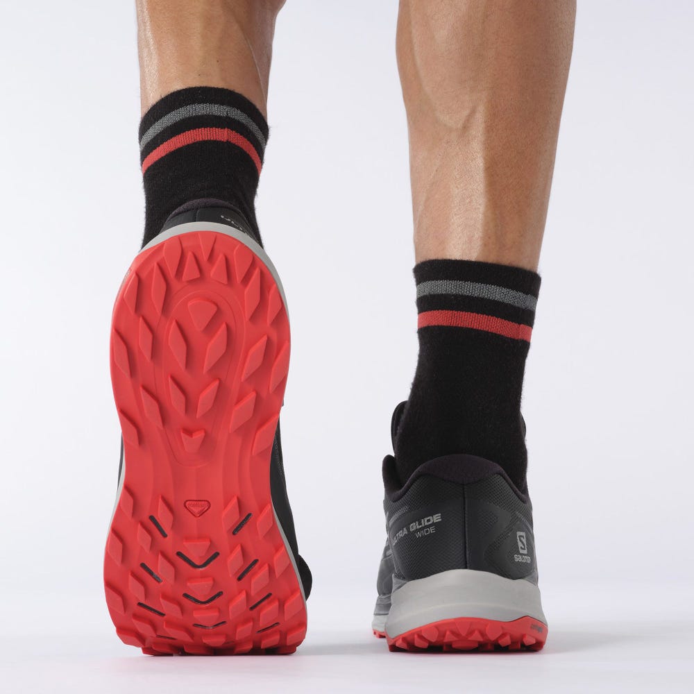 Men's Salomon ULTRA GLIDE WIDE Trail Running Shoes Black | SFOG-26409