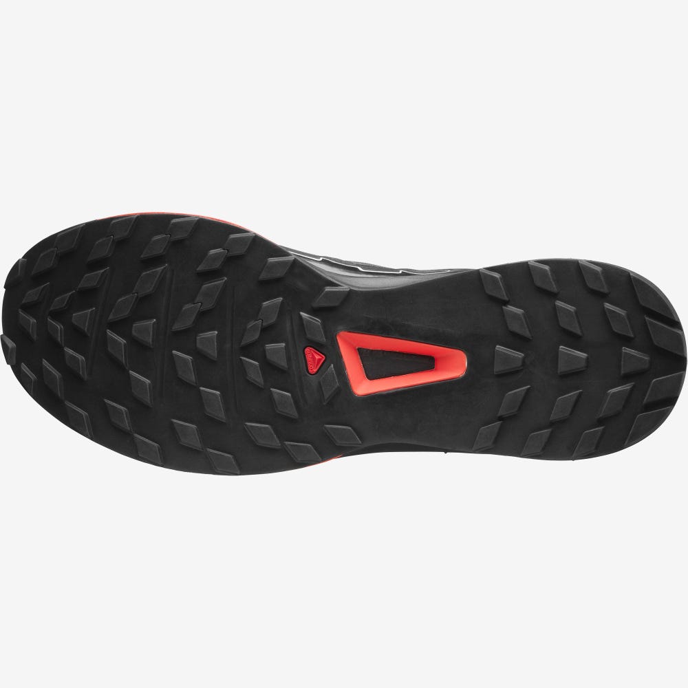 Men's Salomon ULTRA RAID Sneakers Black/Red/Silver Metal | LFZH-34651
