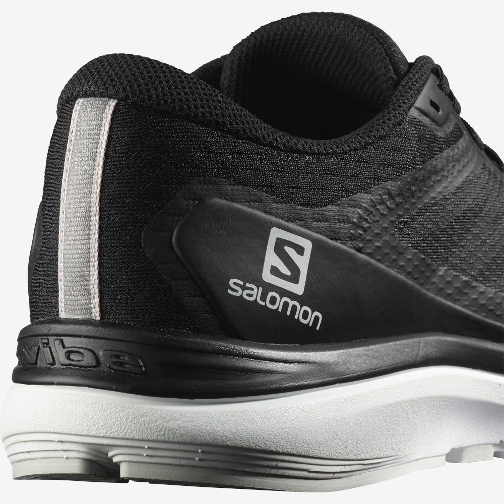 Men's Salomon VECTUR Running Shoes Black/White | LUGY-18257