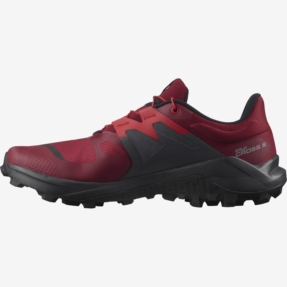 Men's Salomon WILDCROSS 2 Trail Running Shoes Red | IHPZ-43856