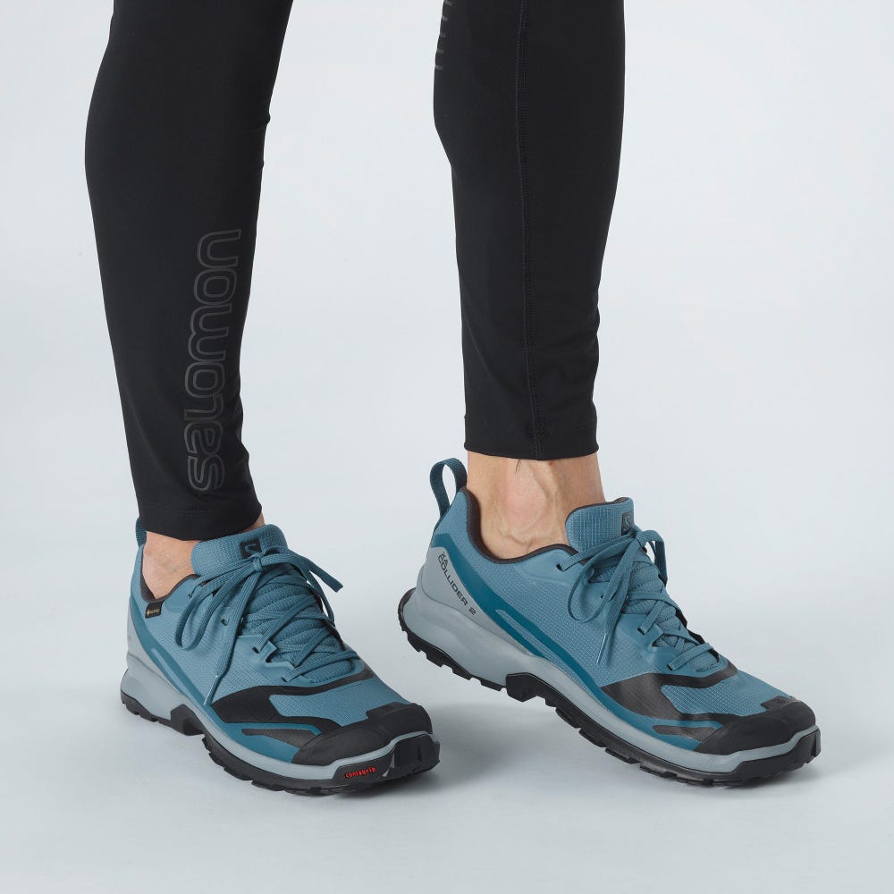 Men's Salomon XA COLLIDER 2 GORE-TEX Trail Running Shoes Blue | FAUM-96031