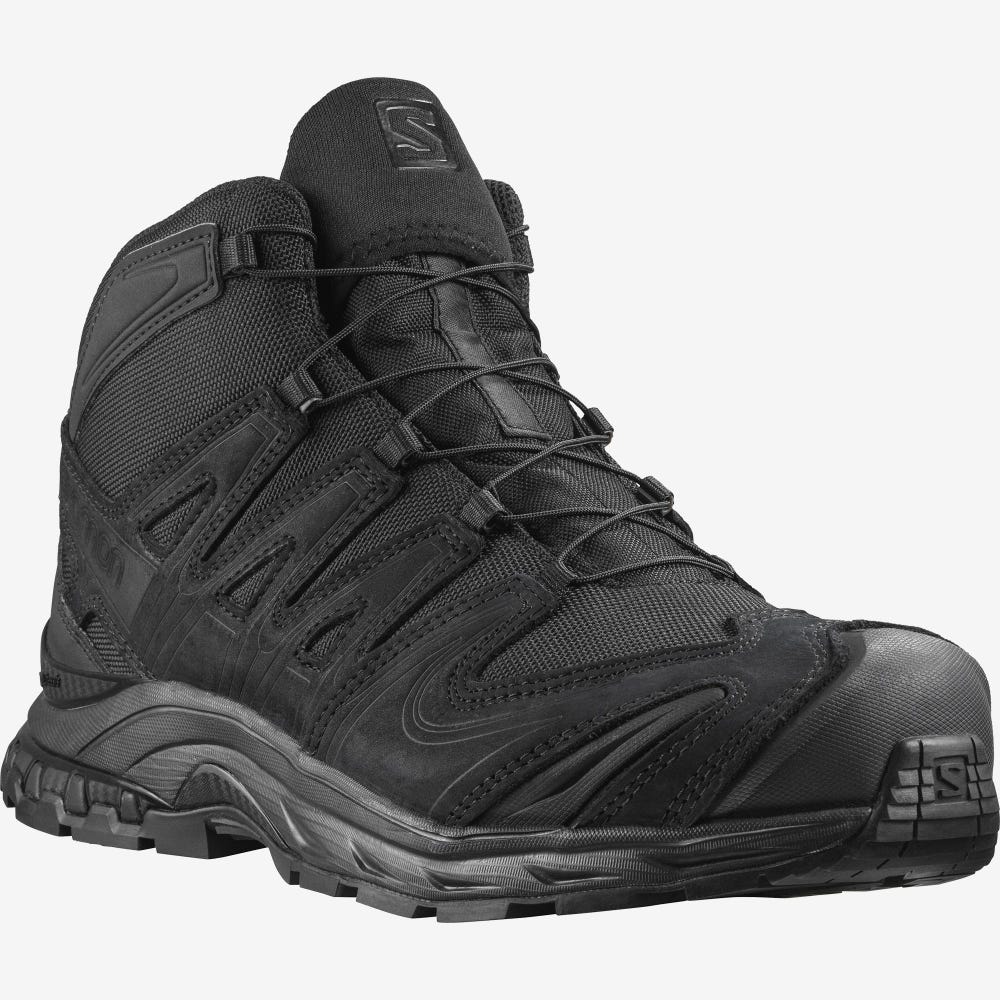 Men's Salomon XA FORCES MID EN Tactical Boots Black | PLRK-31589