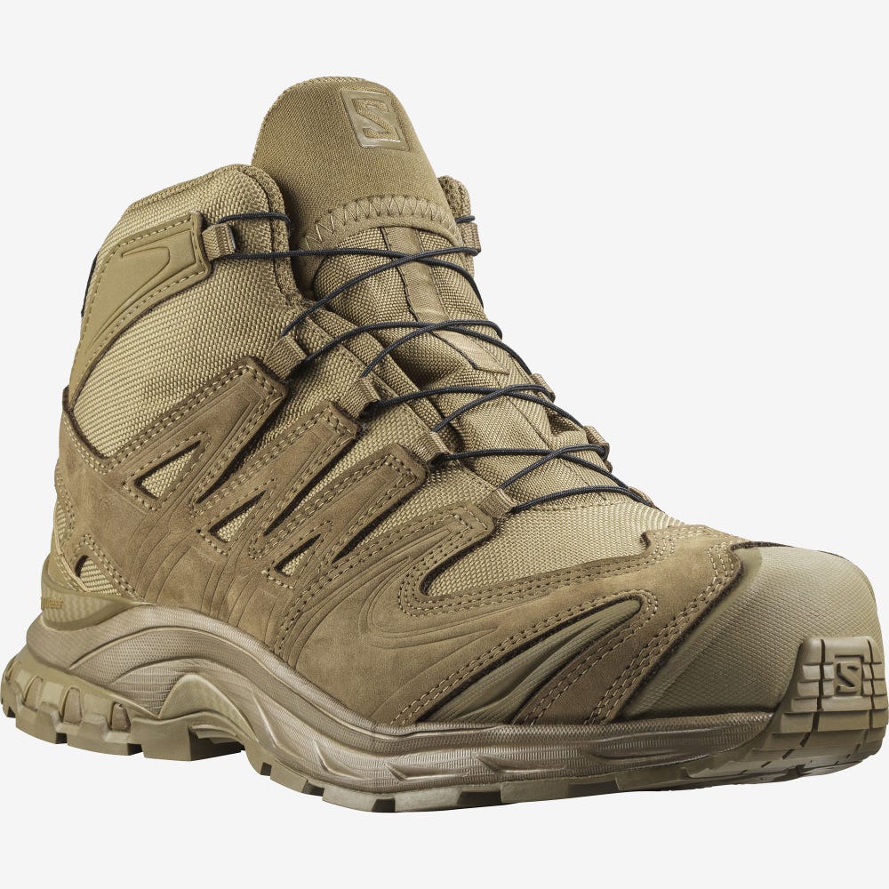 Men's Salomon XA FORCES MID GORE-TEX Tactical Boots Brown | WZAO-20967