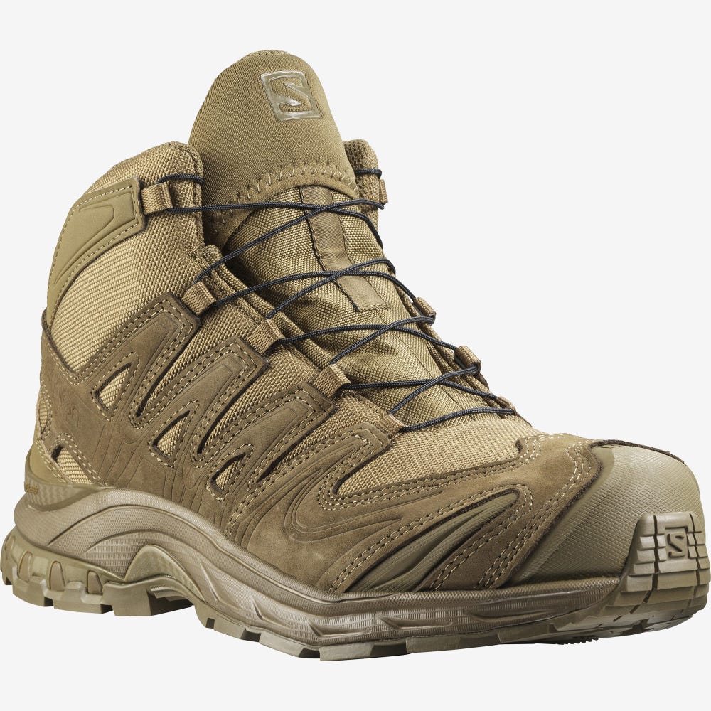 Men's Salomon XA FORCES MID Tactical Boots Brown | QCAH-26478